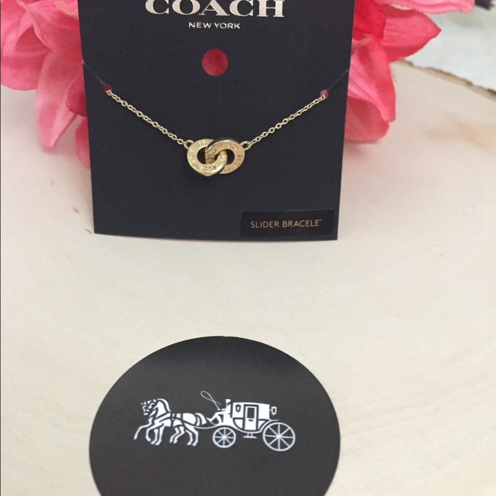 🆕 COACH Interlocking Open Circle Necklace Bracelet - Picture 3 of 5